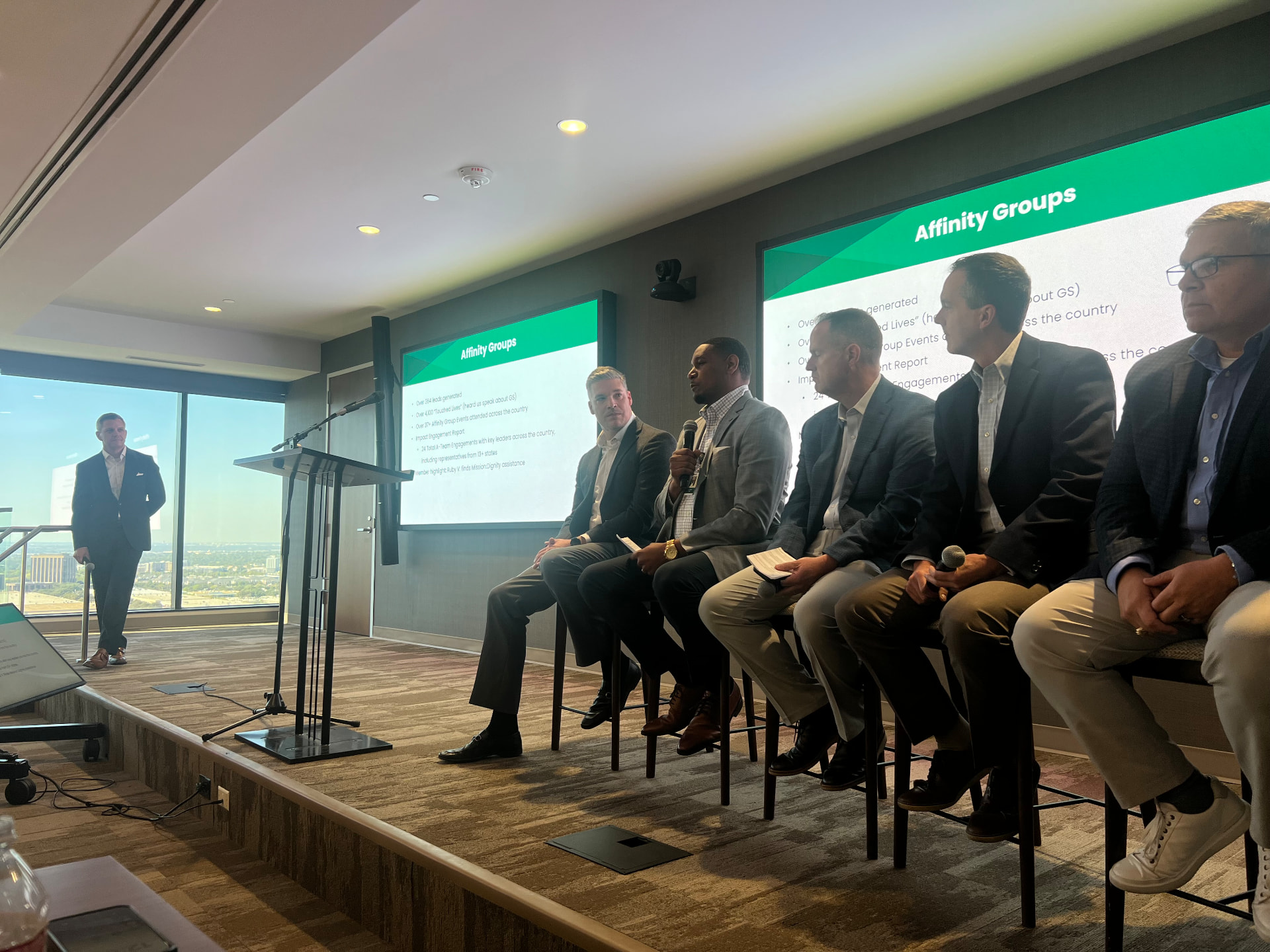 Jordan McGowen on an affinity panel discussion