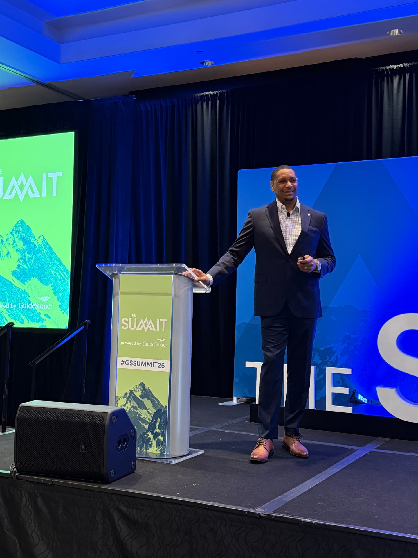 Jordan McGowen speaking at The Summit, powered by GuideStone