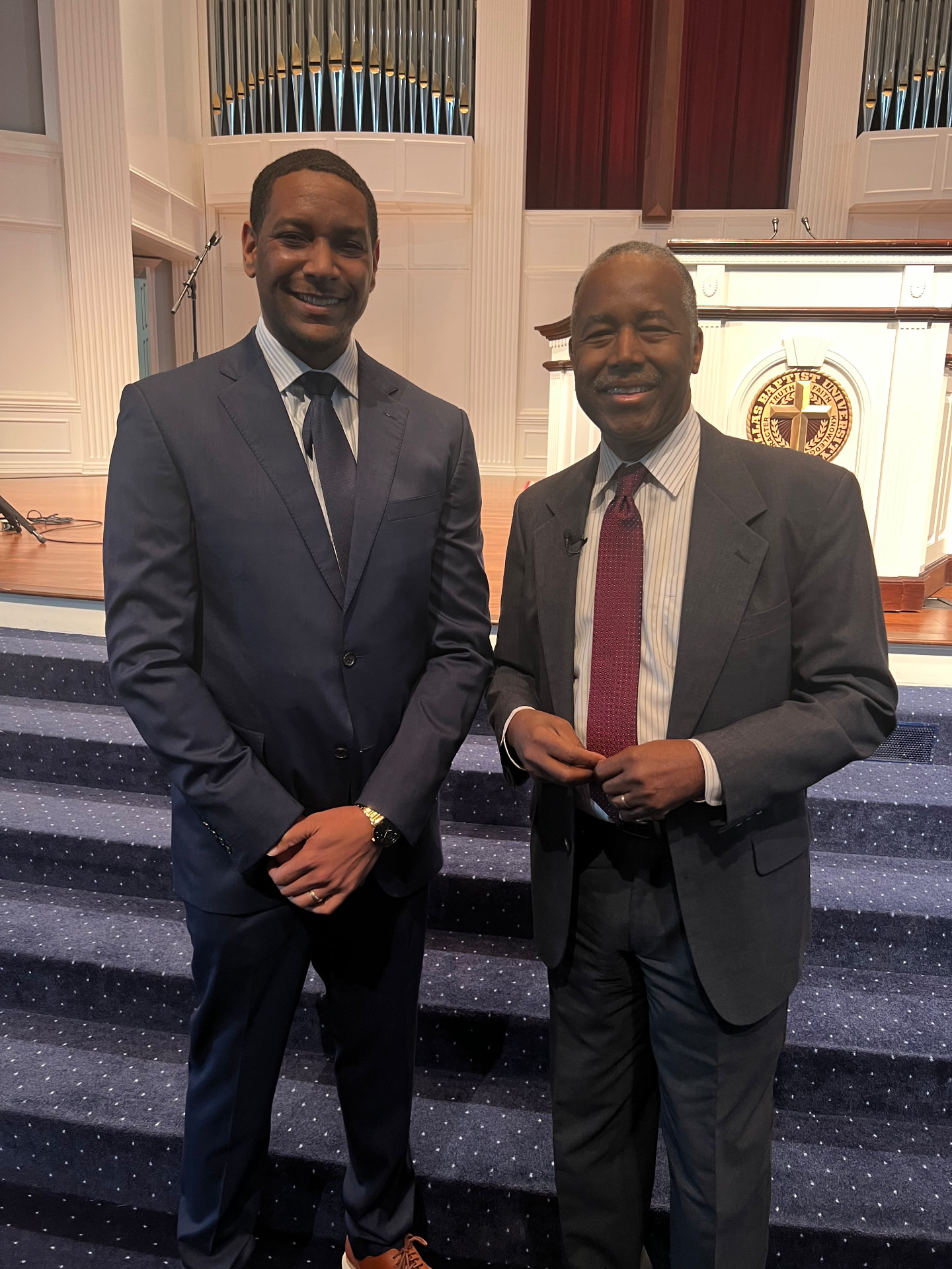 Jordan McGowen with former presidential candidate Dr. Ben Carson