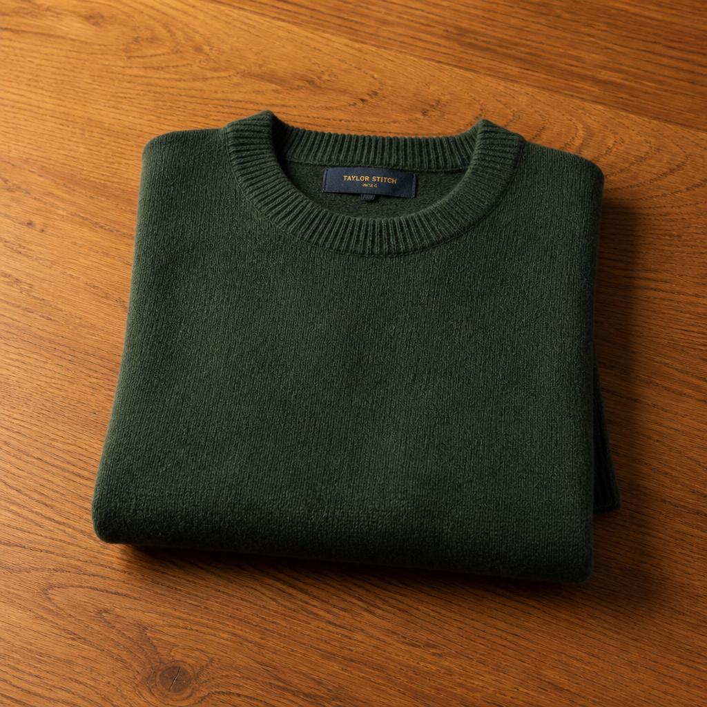 Oak & Oak forest-green wool crewneck